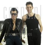 13-05-1978 Robert Gordon with Link Wray at studio in Amsterdam.

[keywords]Posed, Half Length, Eyecontact, Smiling, Sunglasses, Car[/keywords]
